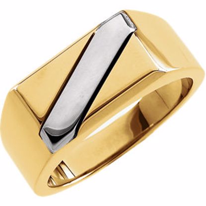 9615:136404:P 18kt Two-Tone Band