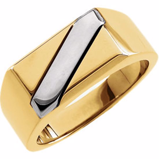 9615:136404:P 18kt Two-Tone Band