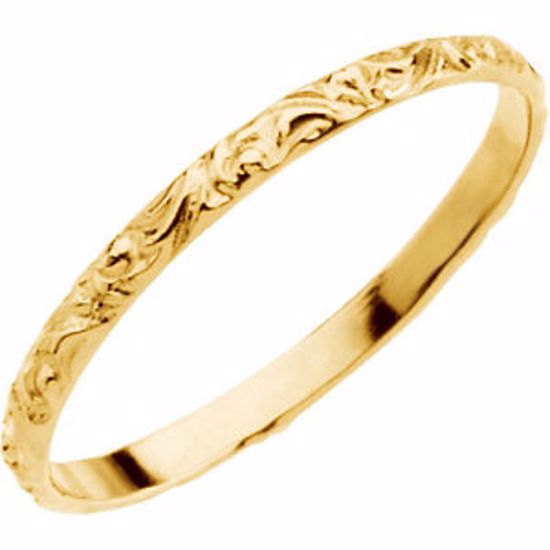 19305:124369:P 14kt Yellow Youth Etched 1.5mm Band