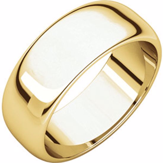 HR7:143654:P 10kt Yellow 7mm Half Round Band