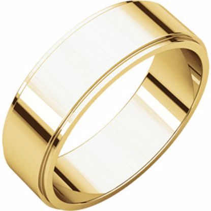 FE5:142741:P 10kt Yellow 6mm Flat Edge Band