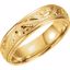 50062:144973:P 14kt Yellow 6mm Hand Engraved Band Size 10
