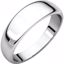 HRT7:146129:P 14kt White 6mm Half Round Tapered Band