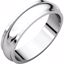 HRE10.5:149532:P 10kt White 5mm Half Round Edge Band