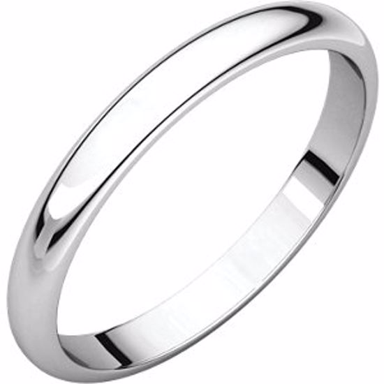 HR15:149289:P 10kt White 2.5mm Half Round Band