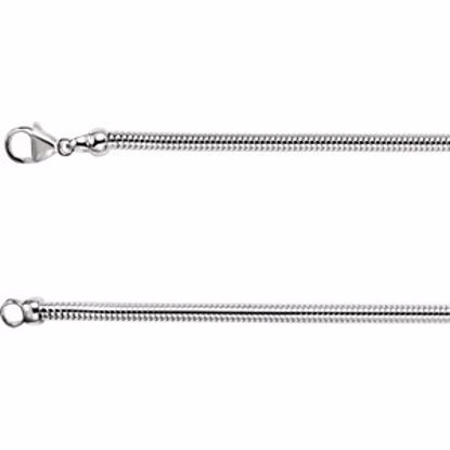 CH265:139505:P Sterling Silver 3.25mm Round Snake 20" Chain