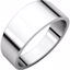 FT10.5:139837:P 14kt White 8mm Flat Tapered Band