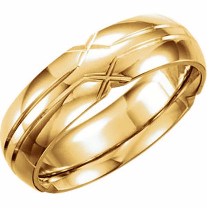 50106:192702:P 14kt Yellow 6mm Grooved Band Size 12
