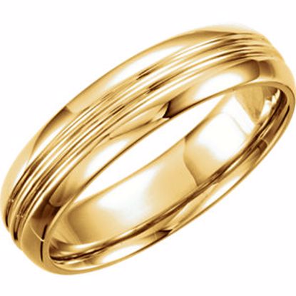 50100:192439:P 14kt Yellow 6mm Comfort-Fit Design Band Size 7
