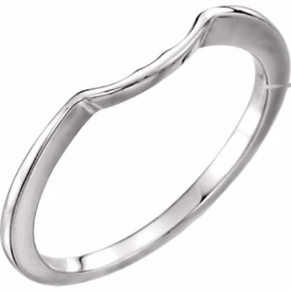 12696:202913:P 14kt White Band for 8.8mm Engagement Ring