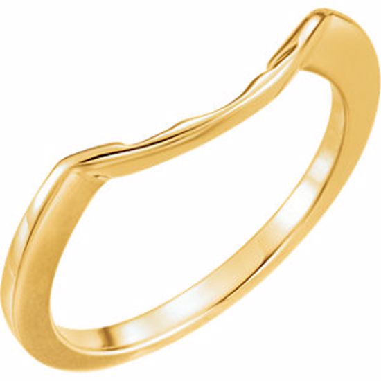 12696:206364:P 14kt Yellow Band for 8.2mm Engagement Ring