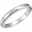 50113:212666:P 14kt White #4 Tapered Bombé Solstice Solitaire® Band for .25-.33 CT