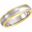 50164:222537:P 14kt Yellow & White 5mm Comfort-Fit Band Size 10