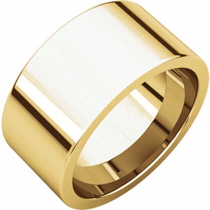 FIR4.5:224449:P 10kt Yellow 10mm Flat Comfort Fit Band