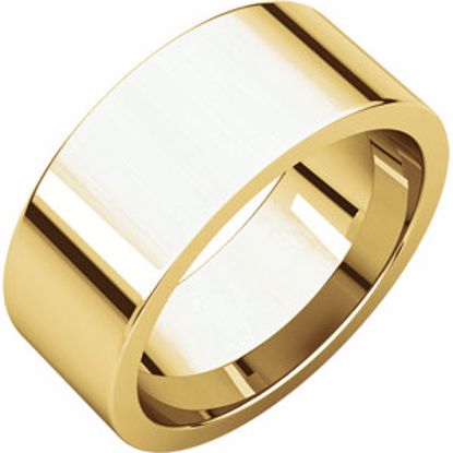 FIR4.5:224448:P 10kt Yellow 8mm Flat Comfort Fit Band