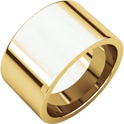 FIR13:225087:P 10kt Yellow 12mm Flat Comfort Fit Band