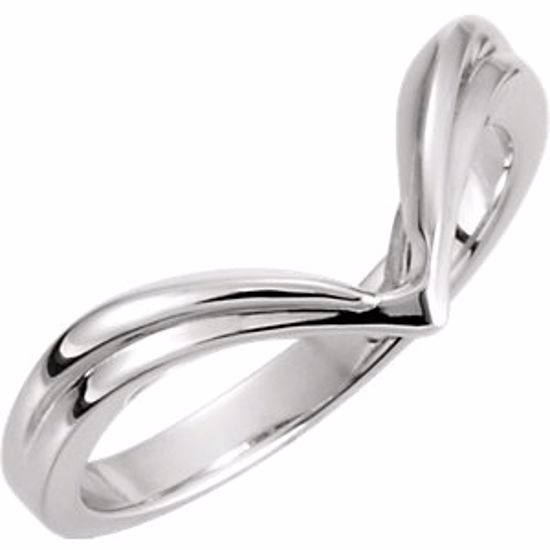 50016:226451:P Platinum V-Shape Fashion Ring