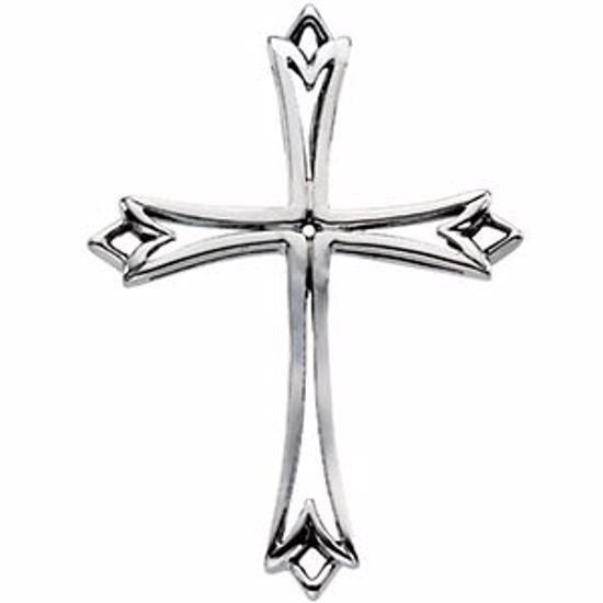 R8637:234225:P Platinum 42x32mm Cross Pendant