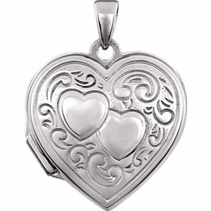 21954:238963:P Sterling Silver Double Heart Locket