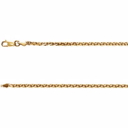 CH521:242117:P 14kt Yellow 2mm Diamond Cut Wheat 16" Chain
