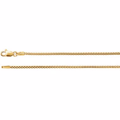 CH520:242109:P 14kt Yellow 1.5mm Hollow Popcorn 18" Chain
