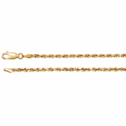 CH513:242156:P 14kt Yellow 2.5mm Diamond Cut Rope 20" Chain
