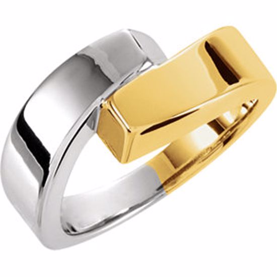 50283:266113:P 18kt Yellow & White Bypass Ring