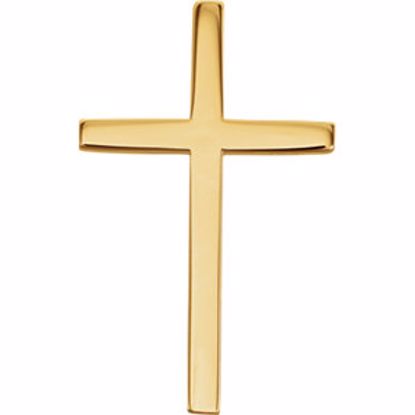 R41188:272475:P 14kt Yellow 25.75x15.75mm Cross Pendant