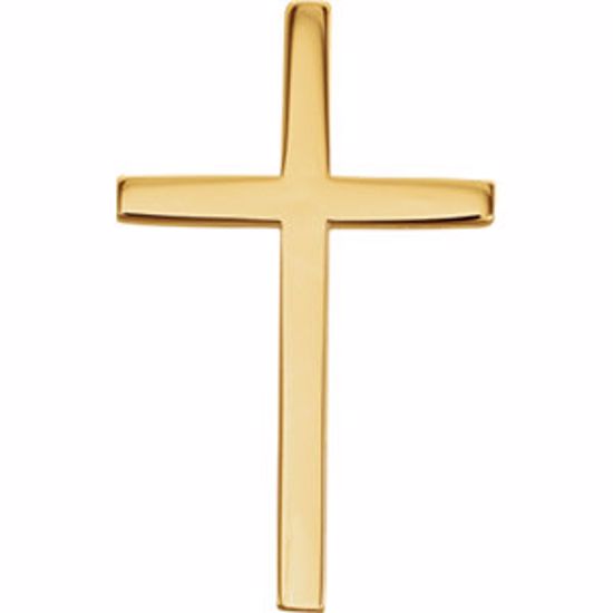 R41188:272475:P 14kt Yellow 25.75x15.75mm Cross Pendant