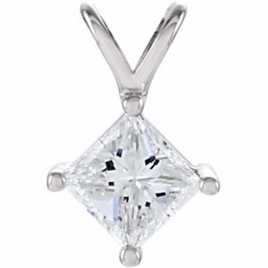 63420:291009:P 14kt White 3/8 CTW Diamond Pendant