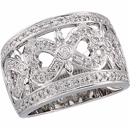 63307:294026:P 14kt White 1/2 CTW Diamond Ring Size 7