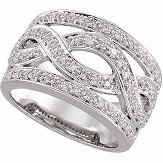 63302:294022:P 14kt White 1/2 CTW Diamond Infinity-Inspired Band