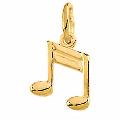 22823:287131:P 14kt Yellow Musical Note Charm