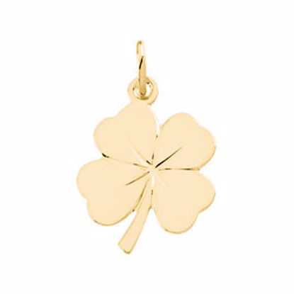 22840:287152:P 14kt Yellow 18x14mm 4 Leaf Clover Charm