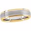 50473:288505:P 14kt Yellow & White 6mm Milgrain Band Size 7.5
