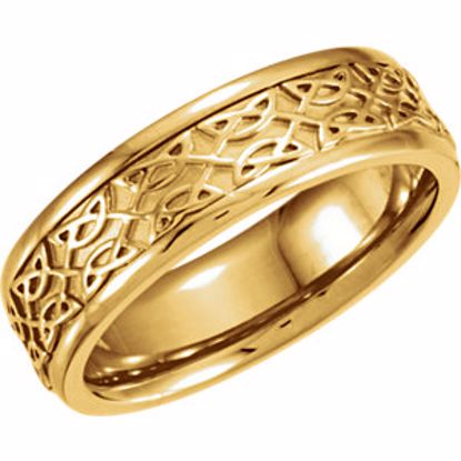 50519:298945:P 14kt Yellow 7mm Celtic Band Size 7.5