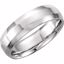 5977:156506:P 14kt White 6mm Comfort-Fit Beveled Edge Band Size 14