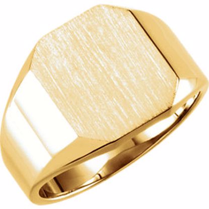 5669:113192:P 18kt Yellow 12X9mm Octagon Signet Ring