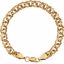 CH113:120426:P 14kt Yellow 7mm Solid Charm 7.75" Bracelet