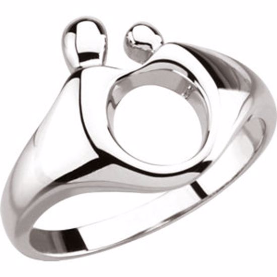 50575:100101:P 14kt White Mother and Child® Ring