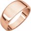 HRT7:165578:P 14kt Rose 8mm Half Round Tapered Band
