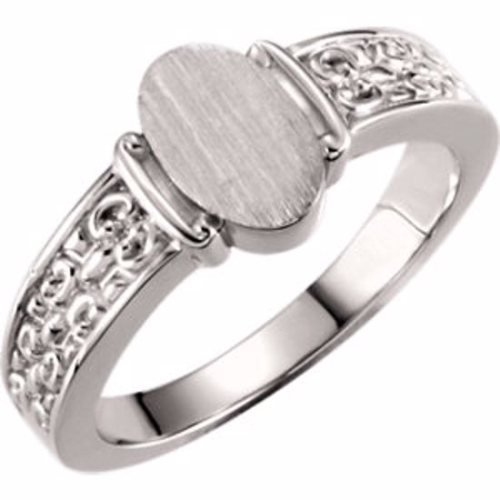 50491:100000:P 14kt Yellow Ladies' Signet Ring