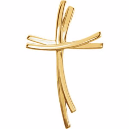 R41530:100001:P 14kt Yellow Cross Pendant