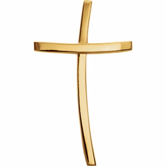 R41532:100001:P 14kt Yellow Cross Pendant