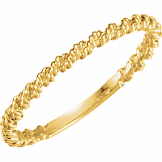 255:1905:P 18kt Yellow 2mm Twisted Rope Band