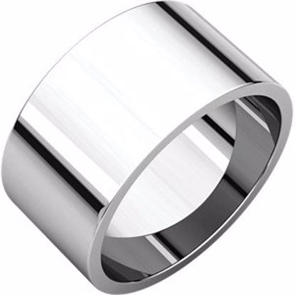 F7:149985:P 10kt White 10mm Flat Band