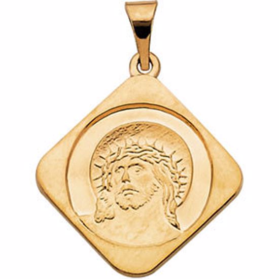 R41569:120604:P 14kt Yellow 18.8x18.8mm Ecce Homo Medal