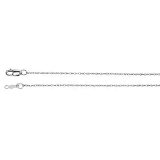 CH470:244046:P 14kt White 1mm Rope 18" Chain