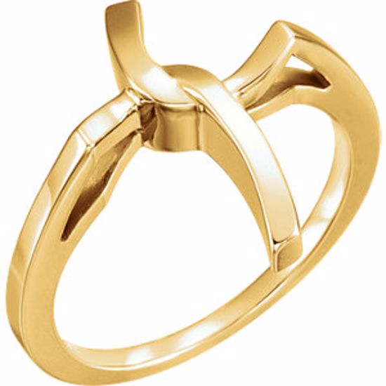 R43007:100004:P 18kt Yellow Cross Ring