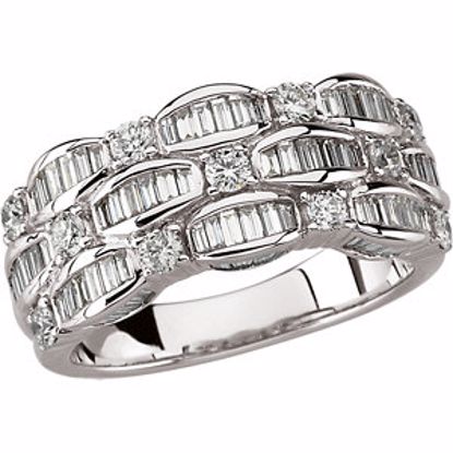 63932:60194:P 14kt White 1 1/2 CTW Diamond Anniversary Band